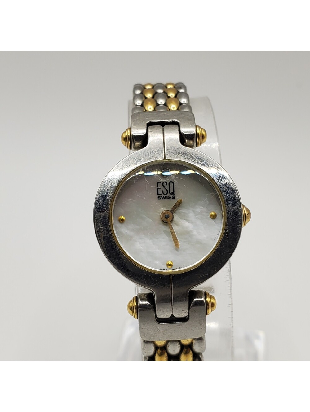 ESQ Swiss Quartz Watch Women MOP Dial For Parts Or Repair
